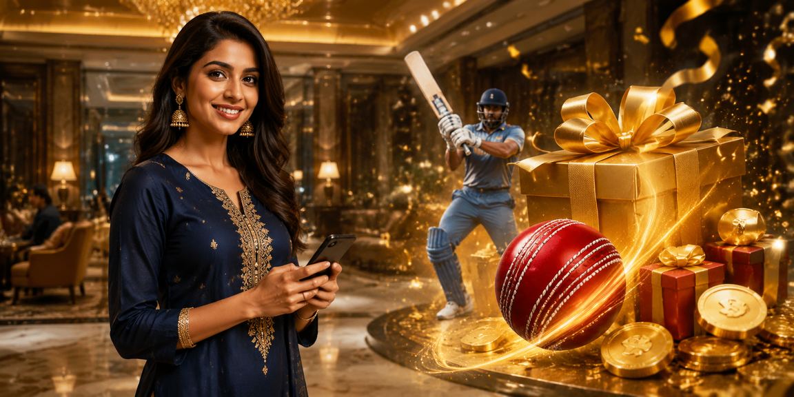 Indian cricket betting enthusiast logging in on mobile device
