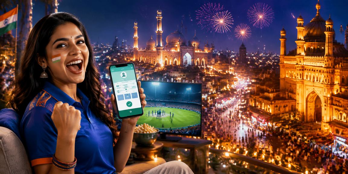 Excited lottery players in Lucknow during a live cricket match